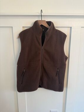 Women’s Brown Sherpa Fleece Vest